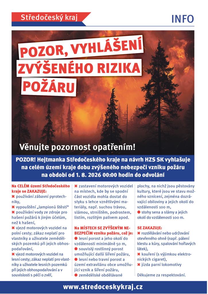 Zvýšené riziko požáru